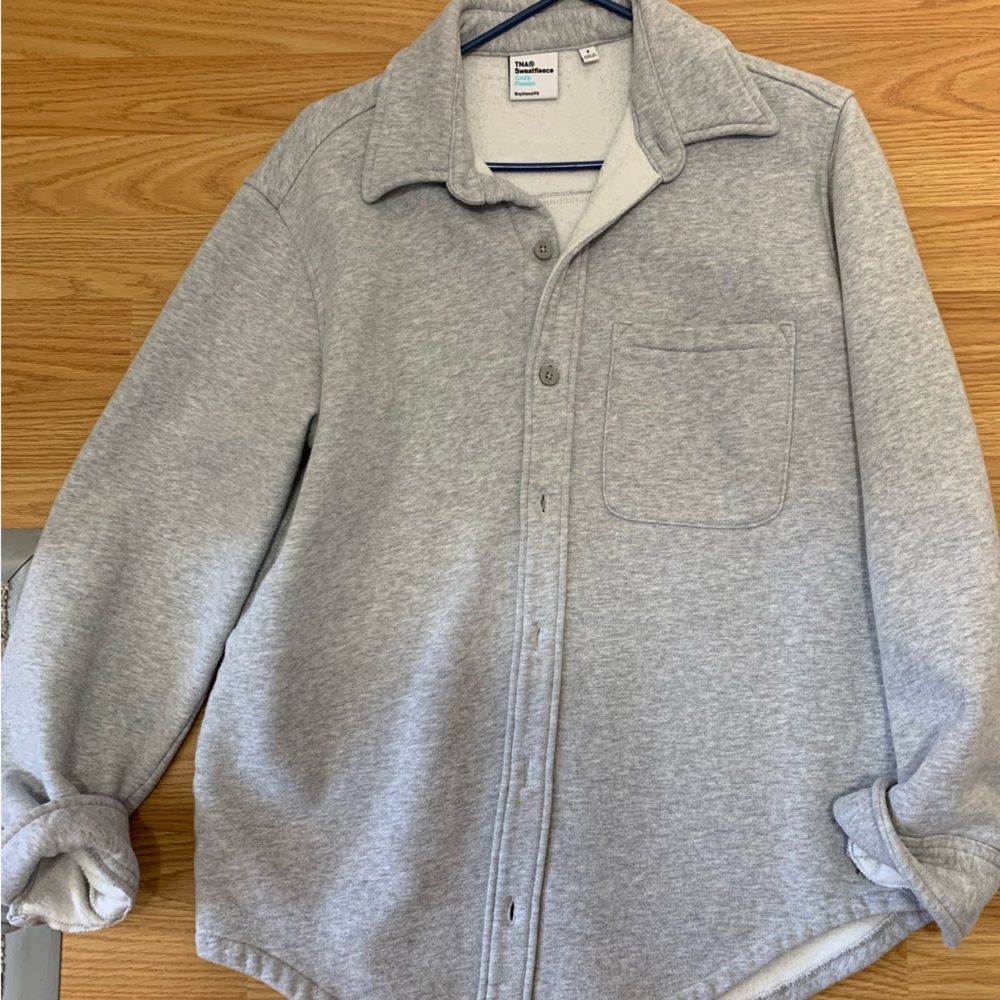TNA Gray Sweatfleece Jacket
